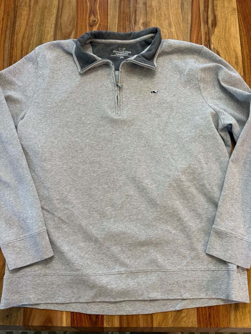 Vineyard Vines Performance Quarter-Zip Pullover Gray Men's 2XL